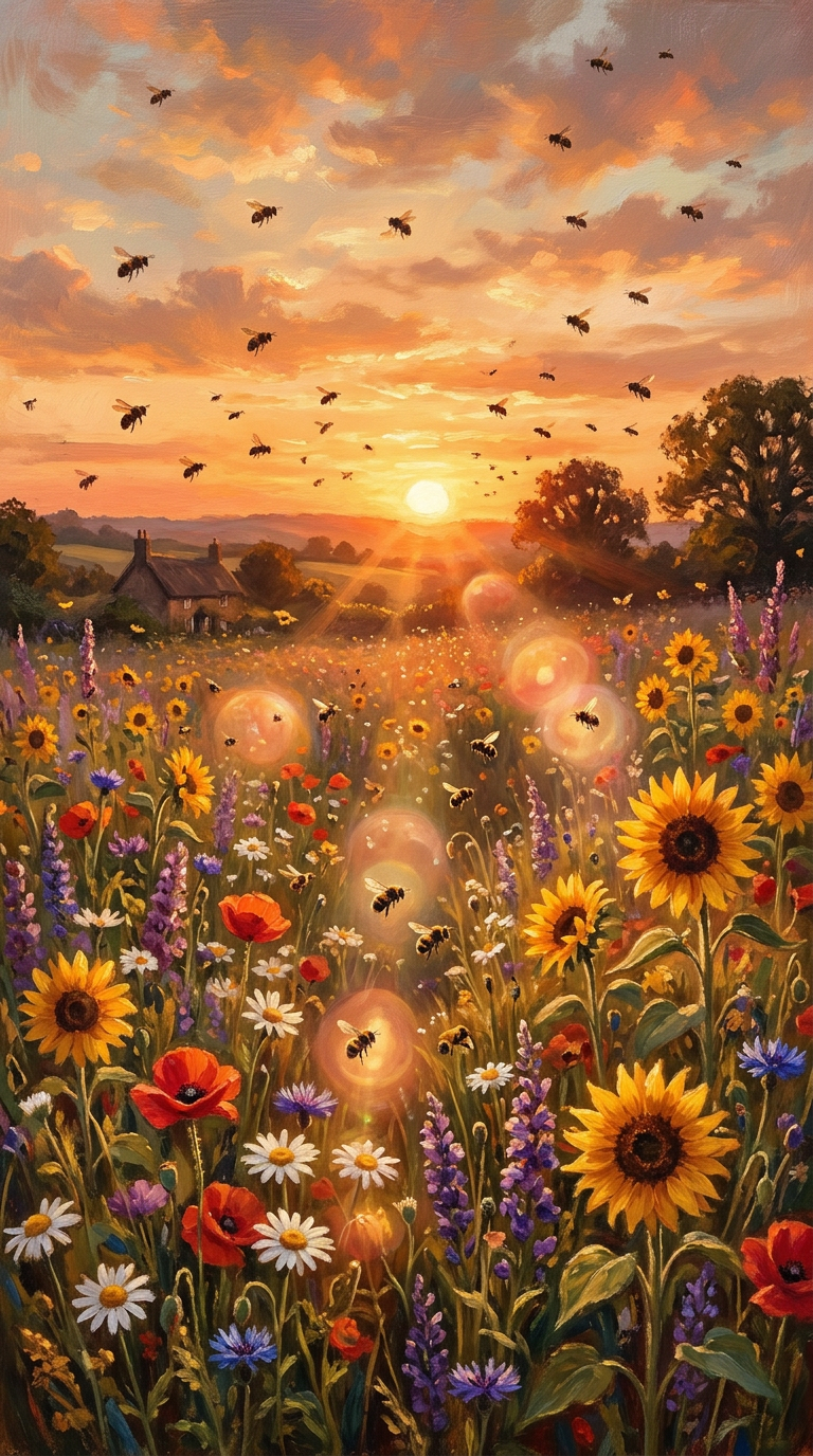 Bee Garden Sunset
